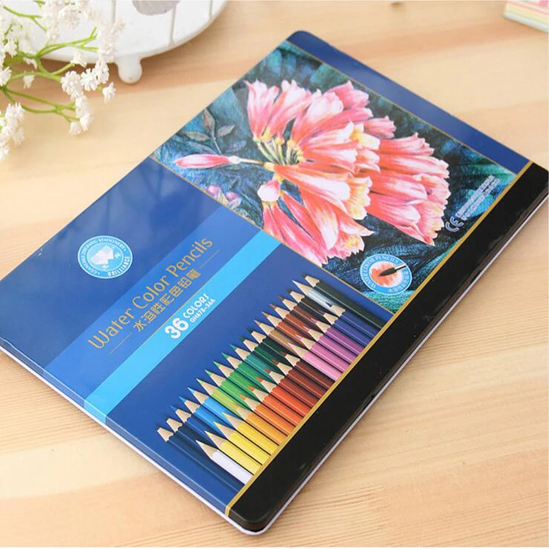 

12 24 36 Colors set Colored Pencils Drawing Sketches Painting Colorful Watercolor Pen For Student Art Supplies Paint Pencil
