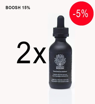 

Boosh 15% Hair loss serum, regrow, reduce. Set 2pc