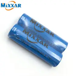 ZK5 2 шт./лот сильный свет Mixxar фонарик перезаряжаемые литиевая батарея 3,7 в 18650 батарея литий-ионный аккумулятор 5000 мАч