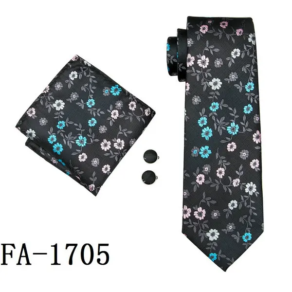 20 видов стилей мужской галстук Цветочный Шелковый Галстук Hanky запонки наборы галстуков для мужчин s gravata для свадебной вечеринки бизнес Барри. Ван - Цвет: FA-1705