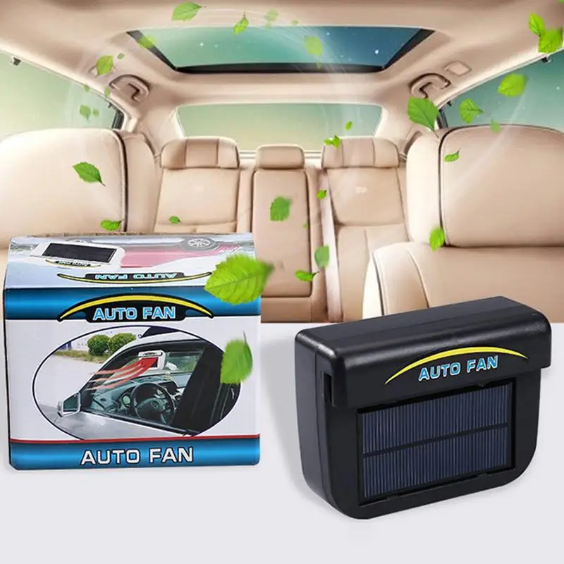 

0.8W Solar Car Fan Automatic Cooler Ventilation Fan Auto Exhaust With Rubber Exhaust Fan Solar Window Cooling Radiator