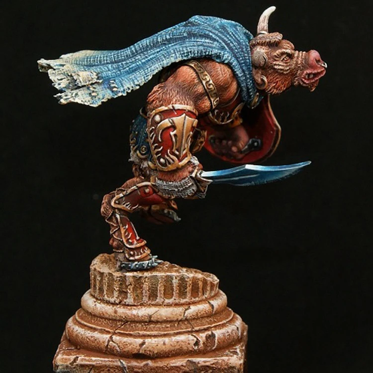 40 мм модельная фигурка из смолы Buffalo Warrior MINOTAUR Magic Animal Series R121|Игровые фигурки и