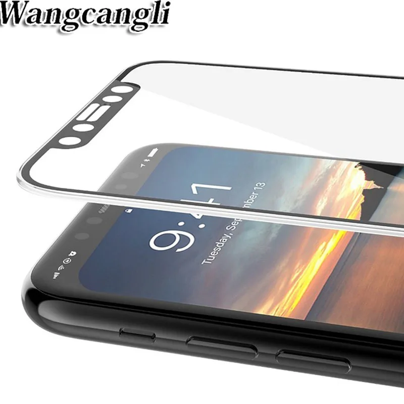 Wangcangli 3D полноэкранная защитная пленка из закаленного стекла для iPhone x изогнутая