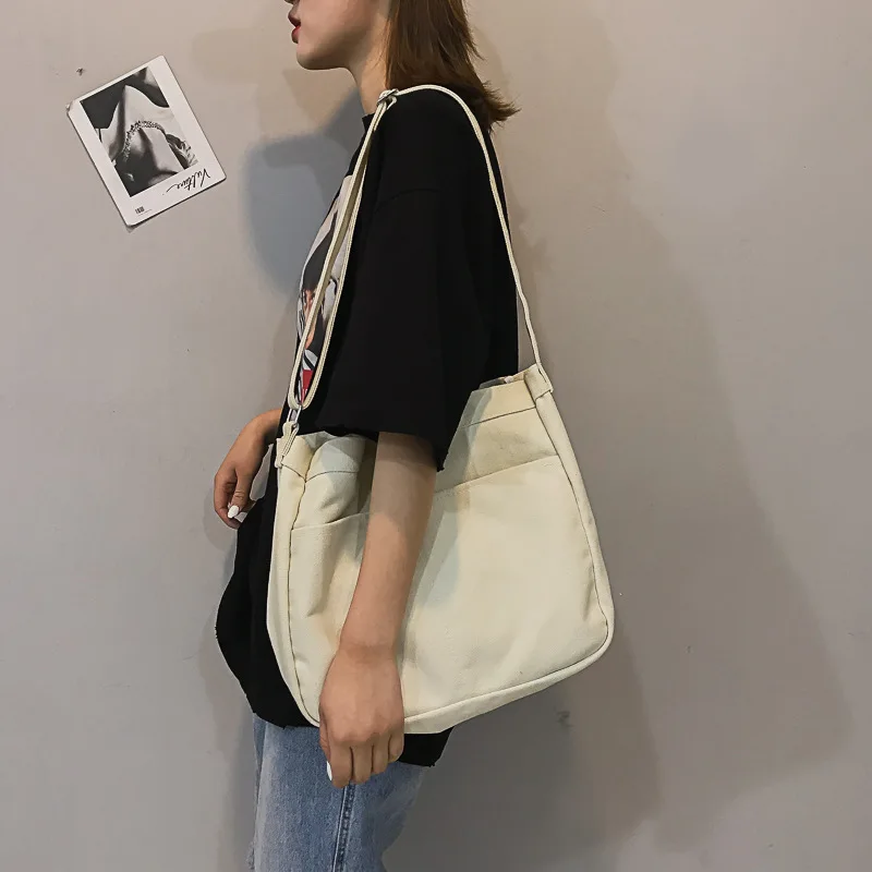 Новые модные однотонные Цвет классическая сумка сумки с пряжкой Для женщин холщовые сумки сумочки женский Повседневное простые базовые сумки на плечо