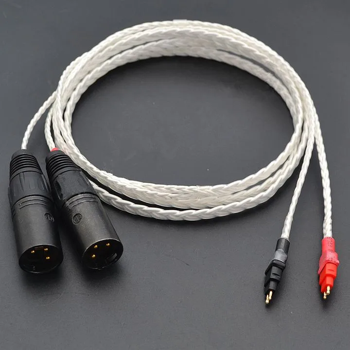 8 core hd600 hd650 hd580 headphone upgrade cable Dual 3 pin XLR balanced cable