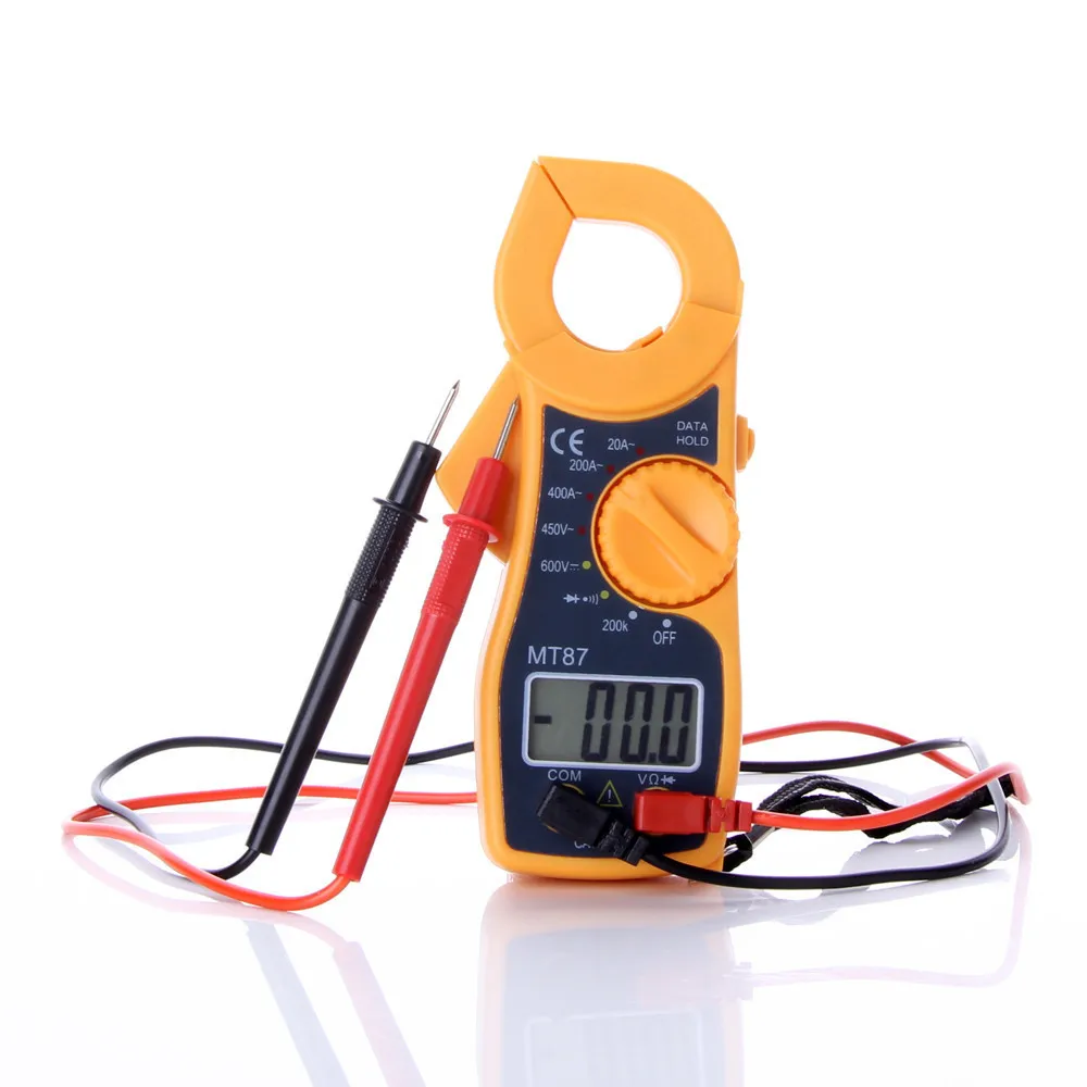 MT87 Digital Clamp Meter Multimeter DC AC Voltage Current Tongs ...
