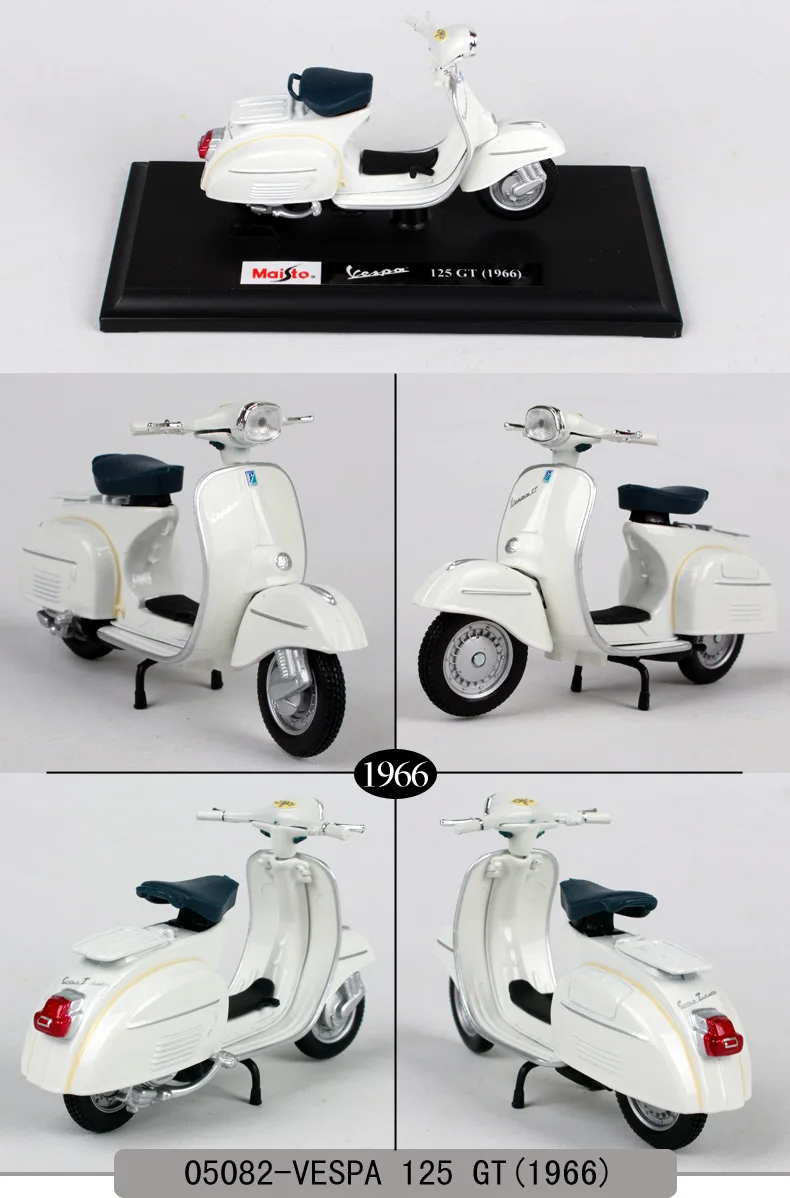 1:18 PIAGGIO Vespa Литая модель мотоцикла игрушка для детей подарок на день рождения Коллекция игрушек оригинальная коробка