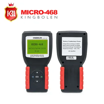 

KINGBOLEN MICRO-468 Car Battery System Tester for 12v & 24v system Multi-language micro 468 for SOH SOC CCA IR free shipping