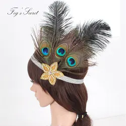 Индийский богемный стиль оголовье для женщин Павлин ободок для волос головной убор с бриллиантом Свадебная вечеринка головной убор