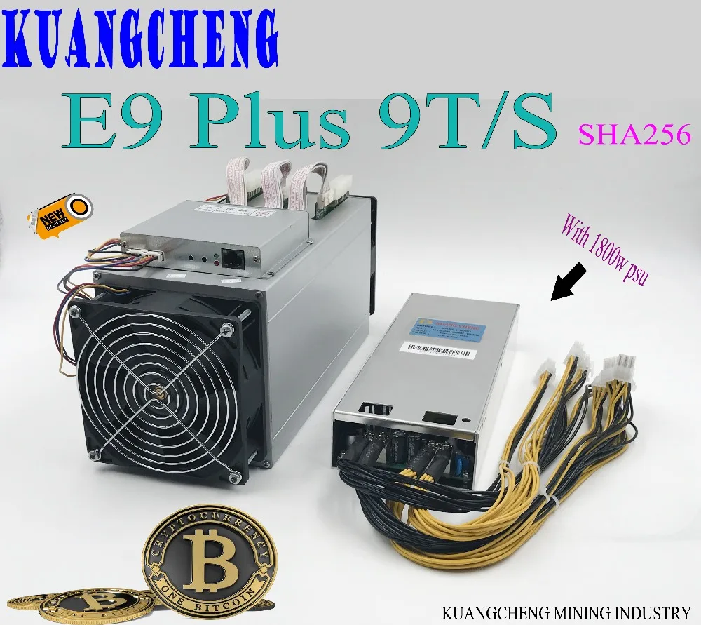 Показатель ebit E9 плюс 9 т Bitcoin Miner лучше чем Antminer S7 Asic шахтера БТД Шахтер (с БП) BTC МПБ шахтер