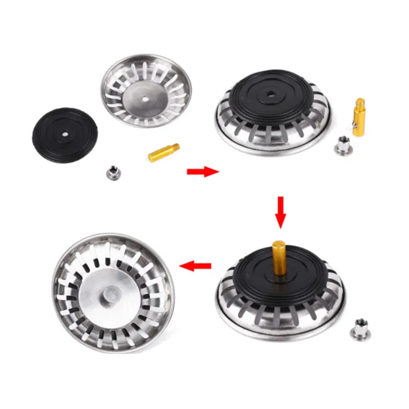 1 шт. Сменный фильтр из нержавеющей стали 83 мм для кухонной раковины и раковины, фильтр для слива, корзина для мусора, пробка, фильтр