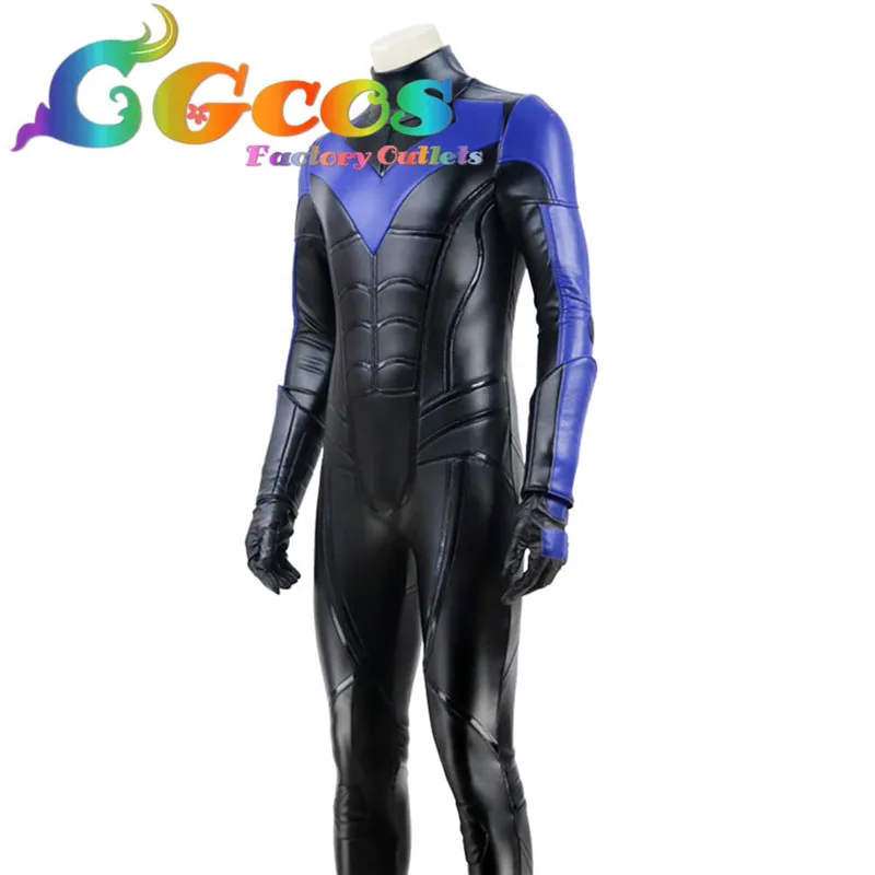 CGCOS Бэтмен Arkham City Nightwing Дик Грейсон маскарадный костюм на Хэллоуин Карнавальный костюм супергероя Косплей Костюм