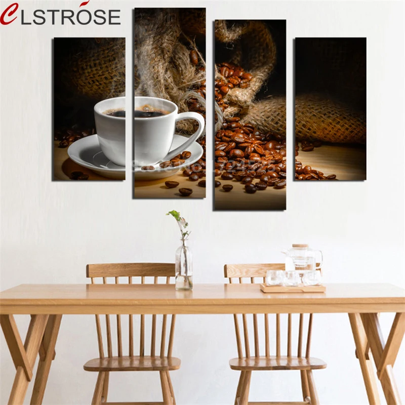 2017-Special-Offer-Hot-Sale-Abstract-No-4-Panels-Fragrant-Coffee-Beans-On-Wall-Art-Picture (4)