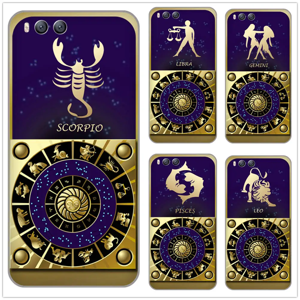 Zodiac Aries Taurus Leo Virgo Librase Silicone Case Cover for xiaomi 3 note3 4 4c 5s 5 6 redmi 4a 6a note note2 5a Soft TPU Back |