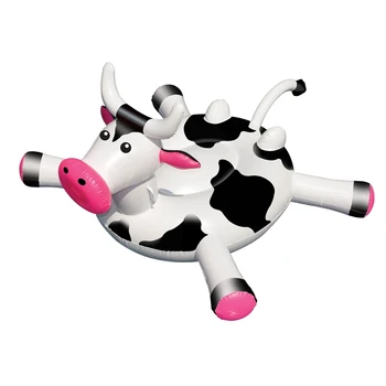 

Giant Ride on Pool Floating Inflatable Cow Floating Row Air Water Mattress for Swimming Pool for Adult