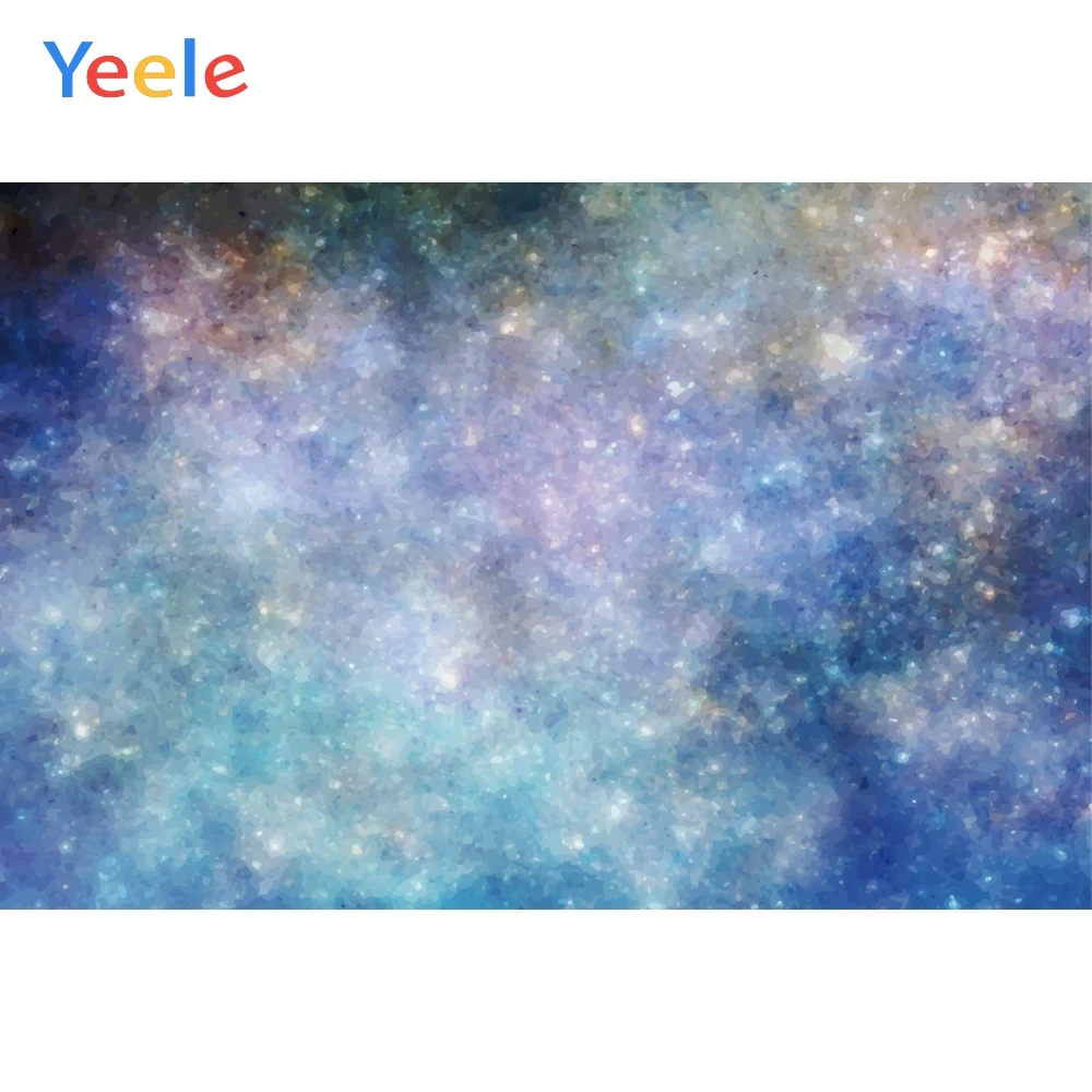 Yeele Starry Sky Blue Purple Clouds Gradient Gurnge Photography Backgrounds Customized Photographic Backdrops for Photo Studio |