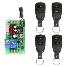 Wireless RF Remote Control Light Switch 10A Relay Output Radio AC 220V 110V 1 CH Channel 1CH Receiver Module +Transmitter smart home ac 220v 4ch 4 ch wireless remote control led light bulb switch relay output radio receiver module and transmitter