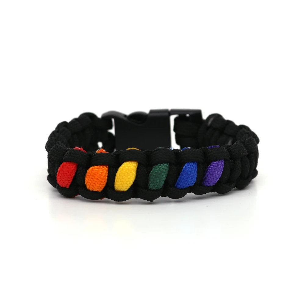 

2017 New LGBT Gay Pride Paracord Bracelets Rope Chain Fashion Handmade Jewelry for fans High Quality