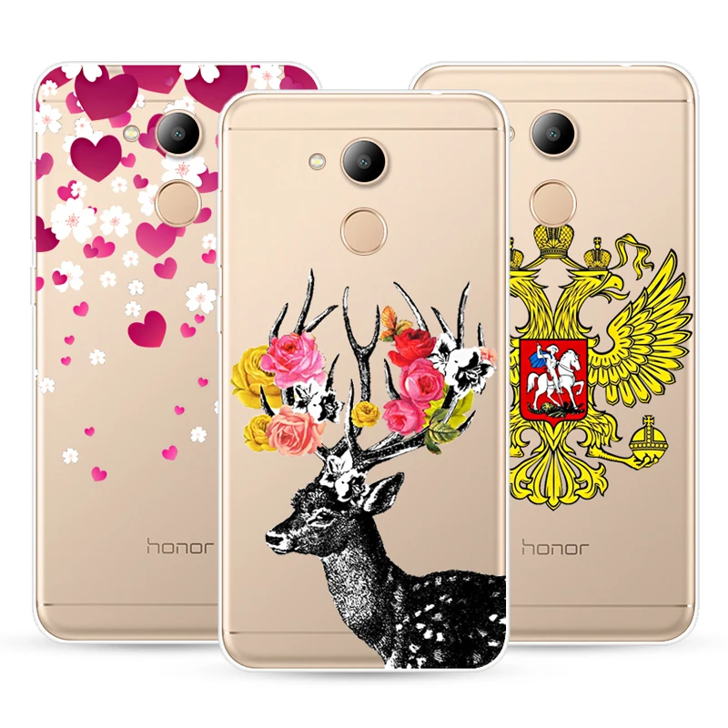 Case For Huawei Honor 6C Pro V9 Play 5.2 Inch Soft Tpu Transparent Printing Drawing Silicone Phone Cases Cover |