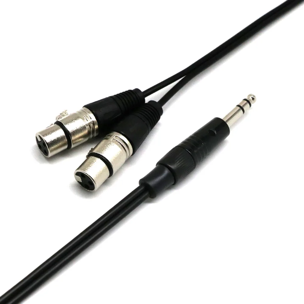 6 35 мм стерео Штекерный двойной 2x XLR гнездовой кабель разветвитель шнур 0 3 м SD998| |