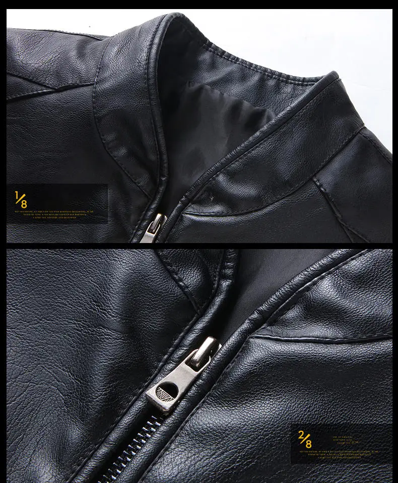 Leather Jackets Men Autumn Winter Male Leather Clothing Men Jacket Business Casual Coats MuLS Brand PU Leisure Mens Suede 4XL 3