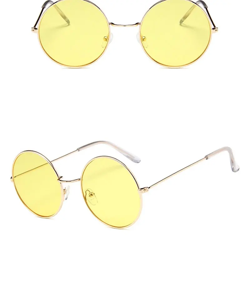 RBRARE, Круглые, милые, сексуальные, Ретро стиль, солнцезащитные очки для женщин, металлические, прозрачные, Ретро стиль, модные, цветные, океанские линзы, солнцезащитные очки