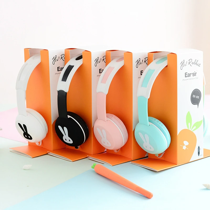 Quality HD Sound Cute Girl Headphones with Mic for Mobile Phone