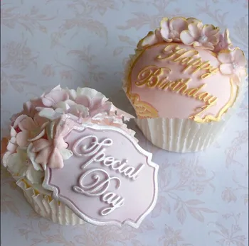 

Happy Birthday to turn over sugar silicone mold Birthday nameplate Fondant molds