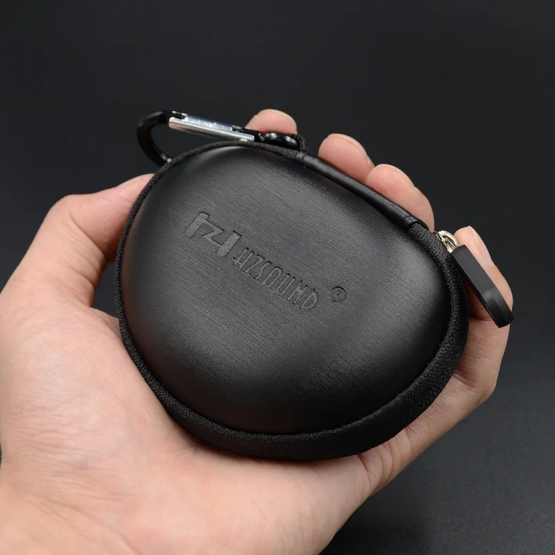 Hzsound Round Earphone Box Case Bag Headphones Portable Storage Case
