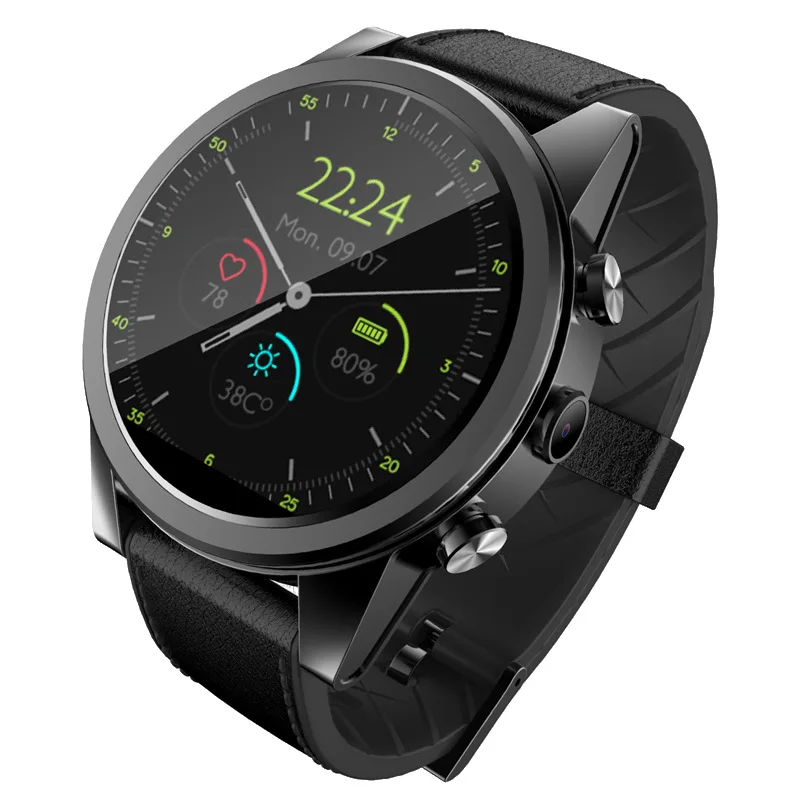 X360 Android Смарт часы 1+ 16 Гб/3+ 32 Гб 1," Круглый WiFi gps sim-карта 4G Smartwatch телефон Спорт монитор сердечного ритма камера