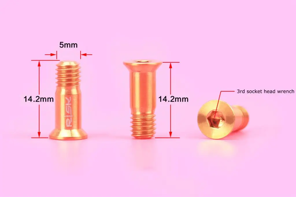 2 шт. Risk титановый сплав M5* 14,2 мм велосипедные болты Сверхлегкие MTB горный велосипед задний переключатель Jockey шкив винты велосипедные части