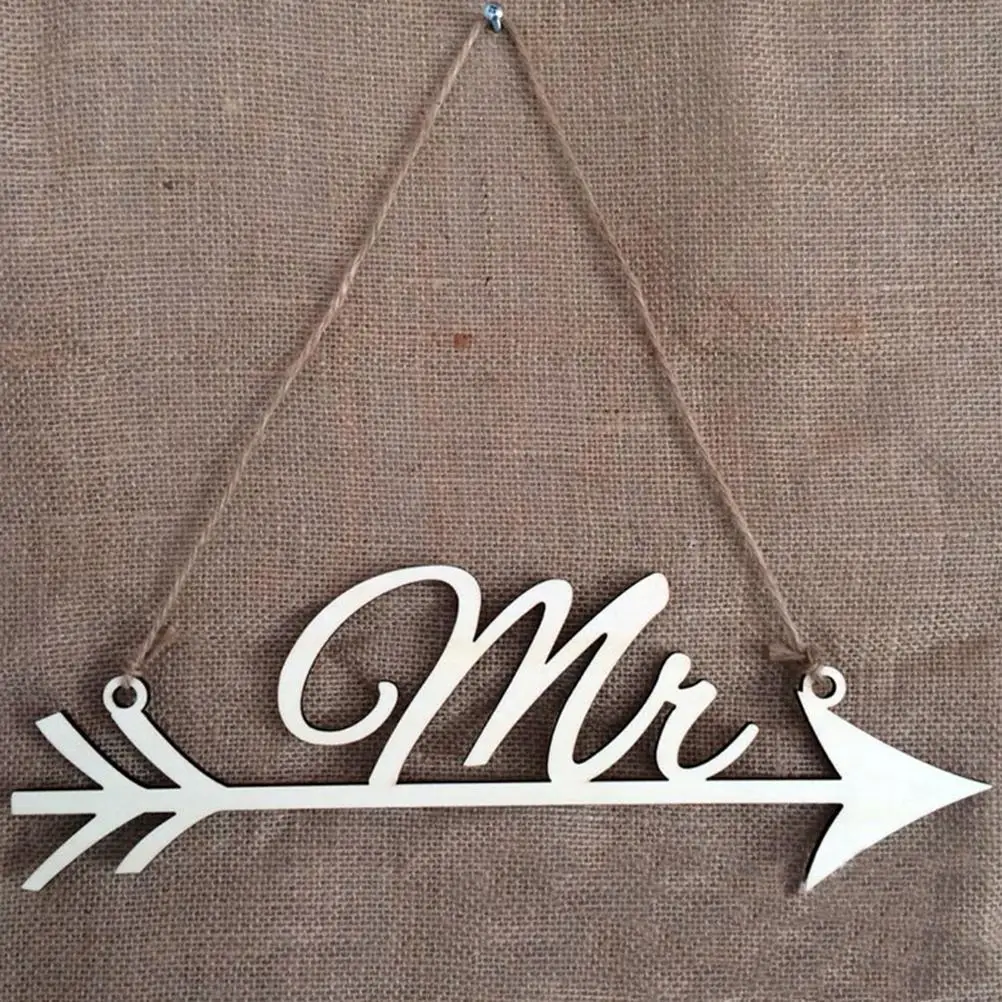 1 пара фотографии реквизит из дерева в деревенском стиле свадебное оформление Mr& Mrs стрела знаки стула для свадебной вечеринки украшения