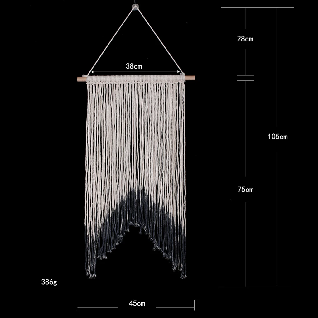 Гобелен в богемном стиле, длинный шнур, кисточка макраме, настенная художественная бахрома, настенный гобелен, украшение для дома, офиса