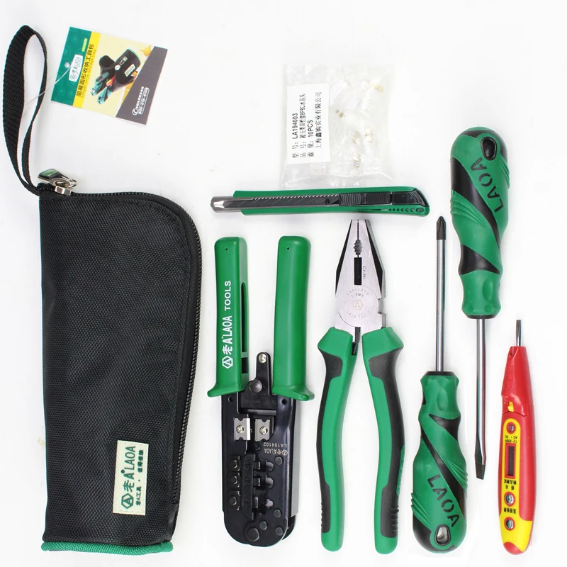 LAOA 8/9PCS Multifunction Household Tool Set Networking Pliers Repairing Tools Kit Ferramentas Herr