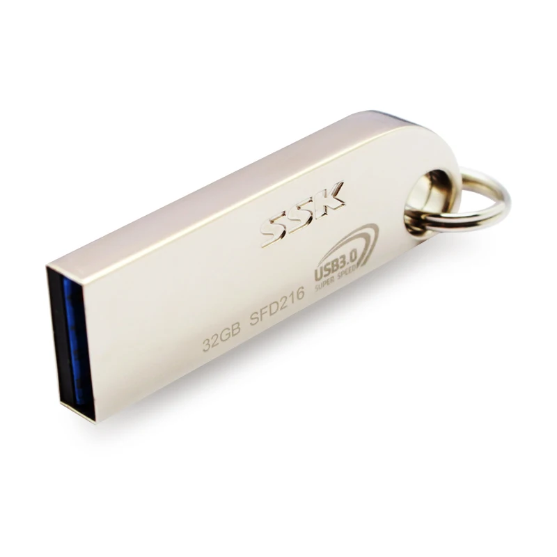 SSK SFD216 USB флеш-накопитель, 64 ГБ металлическая флешка, высокоскоростная USB карта памяти, 32 ГБ флеш-накопитель, реальная емкость 16 Гб USB 3,0