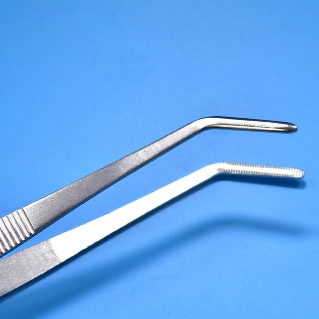 FGHGF Stainless Steel Straight/Elbow Medical Tweezers First Aid Kit