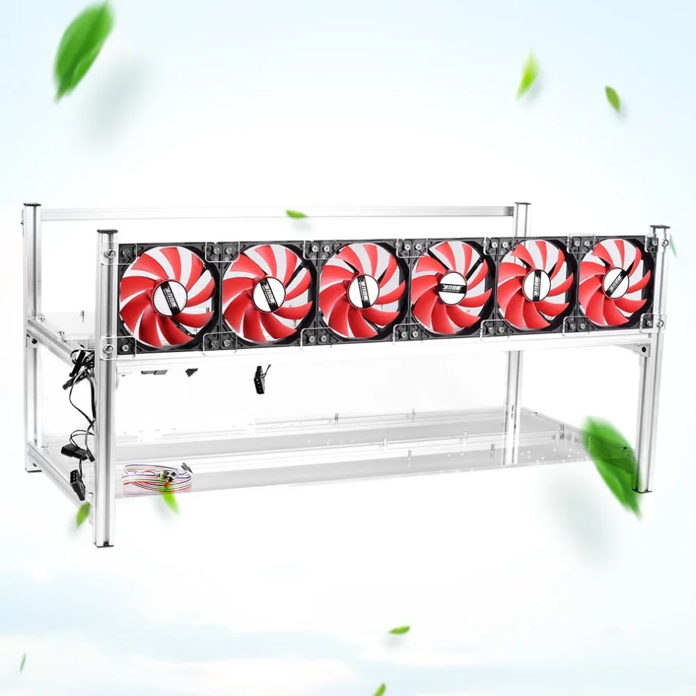 Multifunctional Heat Dissipation GPU Mining Frame Case Stackable Design Aluminum Acrylic Insulation Mining Frame Case