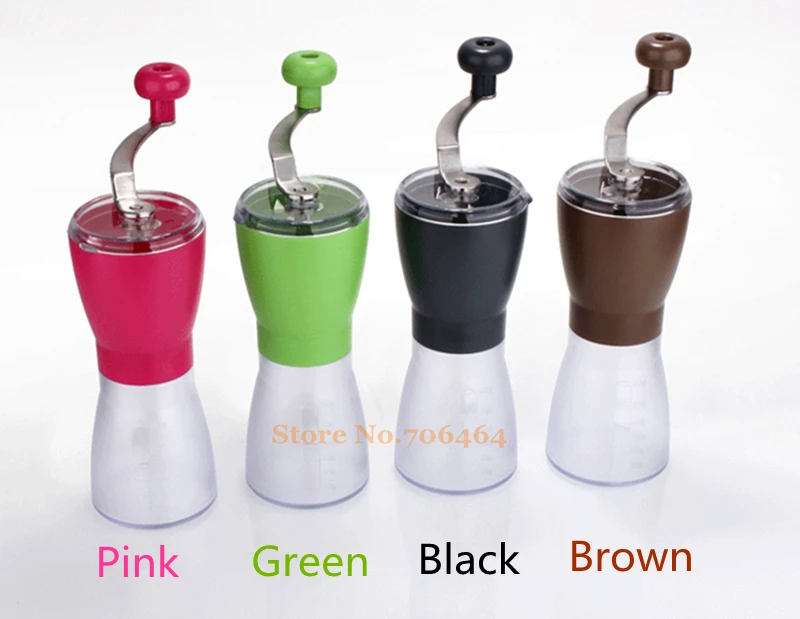 Portable Washable ABS Ceramic core manual coffee grinder Black/Brown/Pink/Green random high quality kitchenware fashion grinder Portable Washable ABS Ceramic core manual coffee grinder Black/Brown/Pink/Green random high quality kitchenware fashion grinder