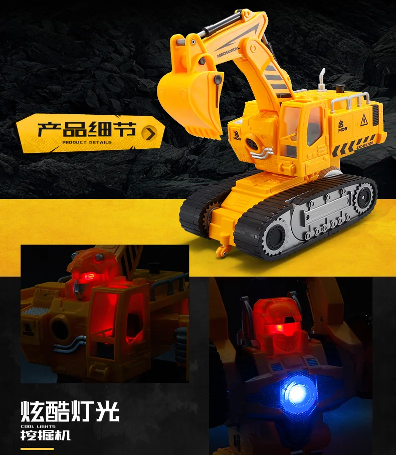 RC трансформация автомобиль RC инженерный грузовик мальчики рождественские подарки
