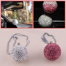 Beler автомобиль авто хрустальный шар подвески на зеркало заднего вида Стразы висячие орнамент