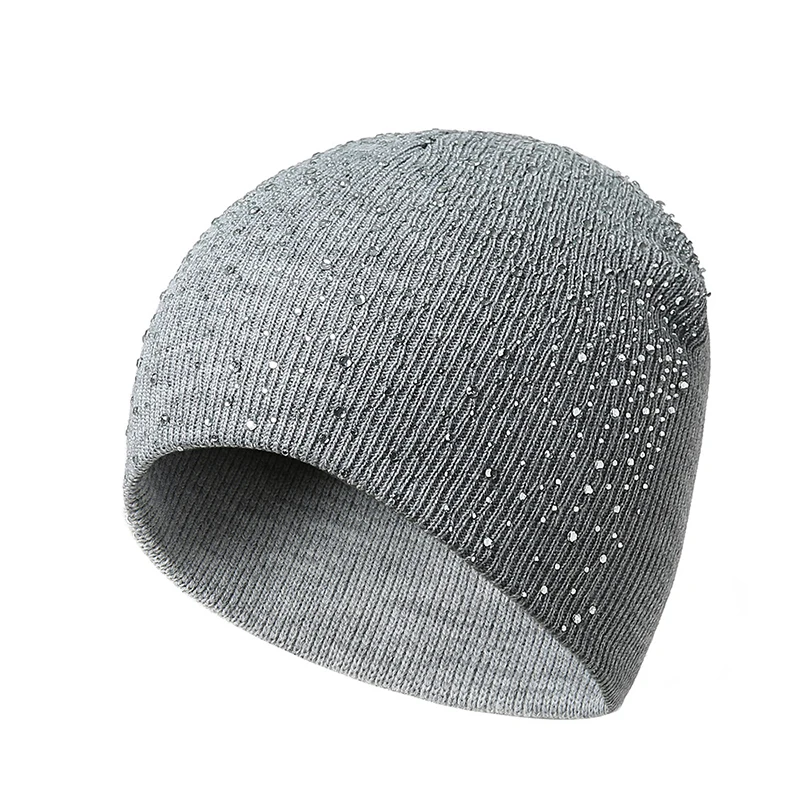 Женская Мягкая вязаная шапка бини зимняя Осенняя Шапка Skullies для девушек модная