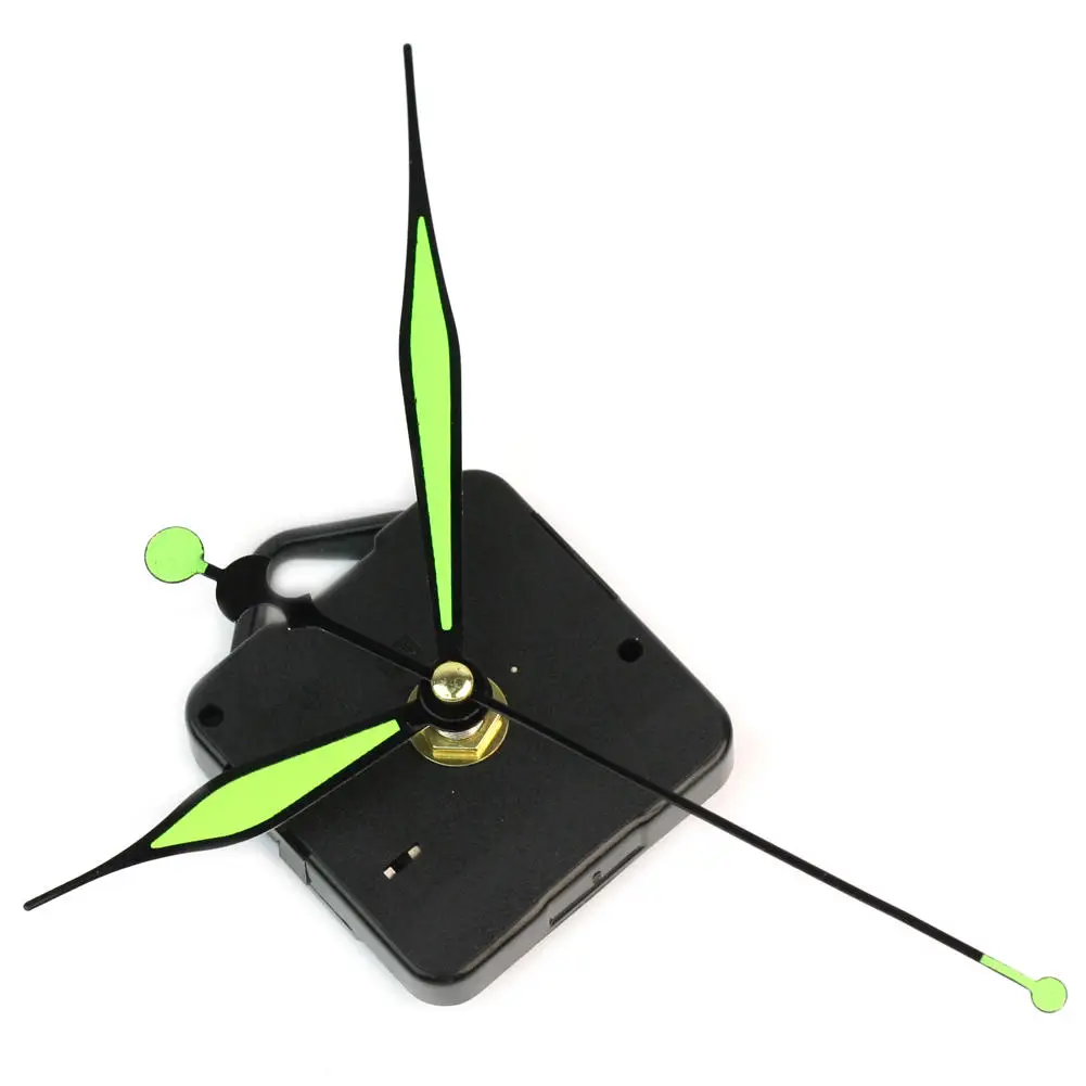 Кварцевые часы механизм часовая минутная секундная игла зеленая светящаяся рука DIY настенные часы Инструменты Запчасти