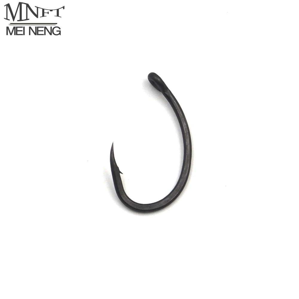 

MNFT 20Pcs/Lot High Carbon Tteel Teflon Coating Carp Hook Yn Fishing Eyed Matte Black Barbed Hooks For Carp Fishing