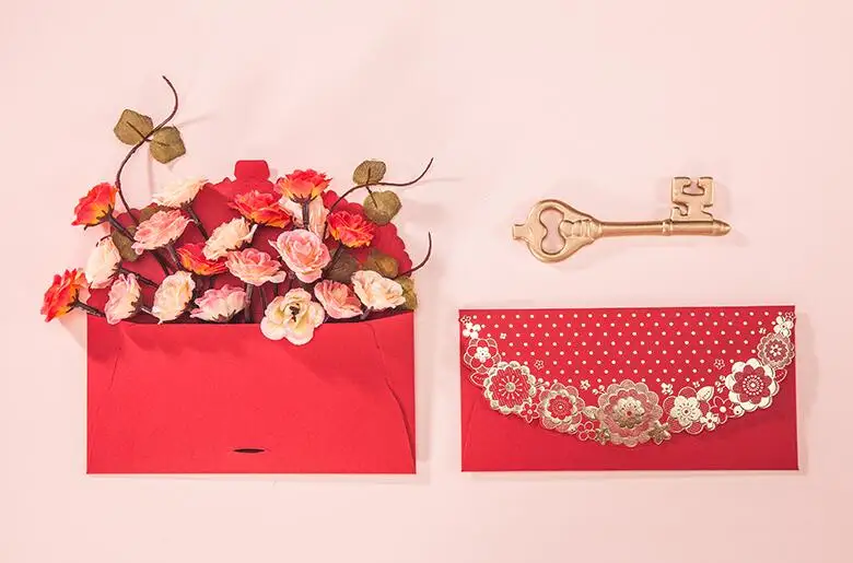 

Freeshipping 2pcs 2018 Red Envelope, Money Envelope Bag Party Envelopes
