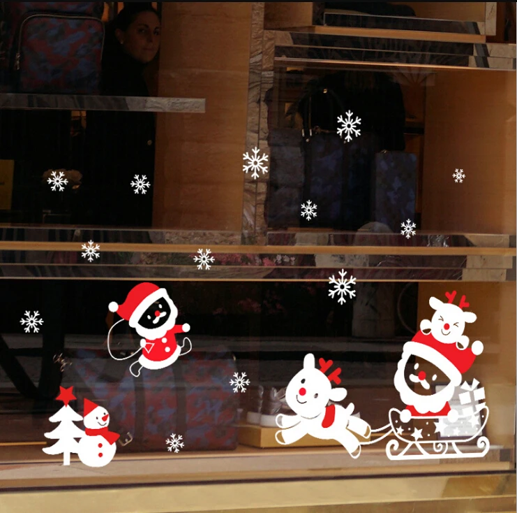 New Christmas Ornament Snowflake Frozen Decal Window Wall Sticker Vinyl Art Xmas Home Window Decoration New Christmas Ornament Snowflake Frozen Decal Window Wall Sticker Vinyl Art Xmas Home Window Decoration