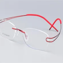 Супер легкие женские модные B-титановая оправа, красные, розовые линзы по рецепту, очки для чтения BR6116