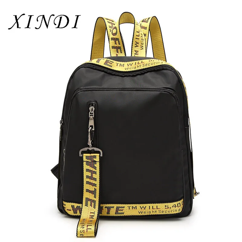 2018 Backpack fashion hip hop unisex Letter Backpack College leisure