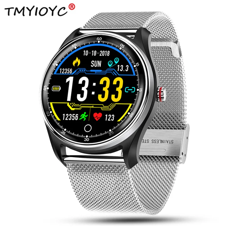 

2019 MX9 ECG PPG Smart Watch IP68 Waterproof Blood Pressure Heart Rate Monitor 8 Languages Smartwatch Swimming For Men Women