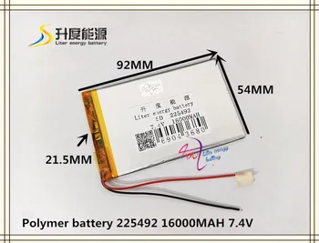

7.4V 16000mAH 225492 polymer lithium ion / Li-ion battery for tablet pc GPS e-book speaker POWER BANK
