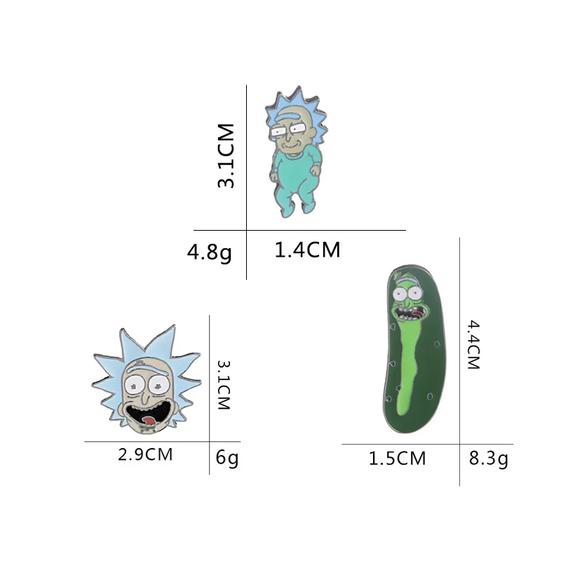 Новинка, креативные булавки в европейском и американском стиле, Рик и Морти, Рик и Моти, мультфильм, аниме, сплав, брошка для женщин и мужчин